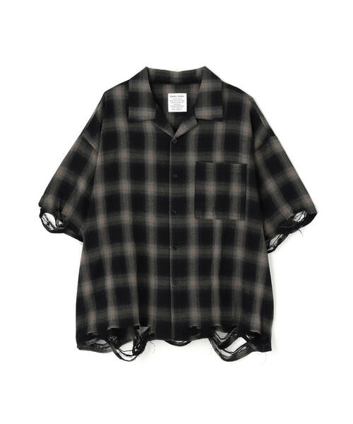 tシャツ DankeSchon/ダンケシェーン/OMBRE CHECK MESH T-SHIRTS レディース メンズ DANKE SCHON tシャツ DankeSchon/ダンケシェーン/OMBRE CHECK
