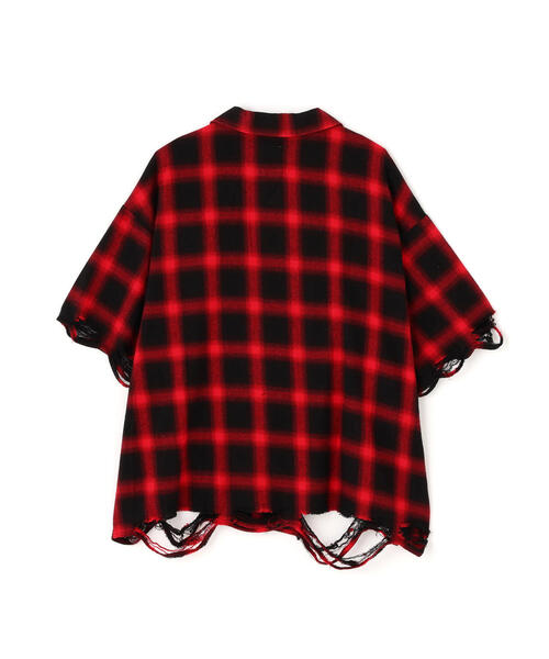 ブラウス シャツ DankeSchon/ダンケシェーン/SIZZLE CHECK S/S SHIRTS レディース メンズ DANKE SCHON シャツ DankeSchon/ダンケシェーン/OMBRE CHECK