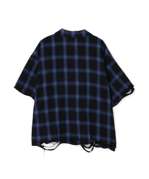 tシャツ DankeSchon/ダンケシェーン/OMBRE CHECK MESH T-SHIRTS レディース メンズ DANKE SCHON tシャツ DankeSchon/ダンケシェーン/OMBRE CHECK