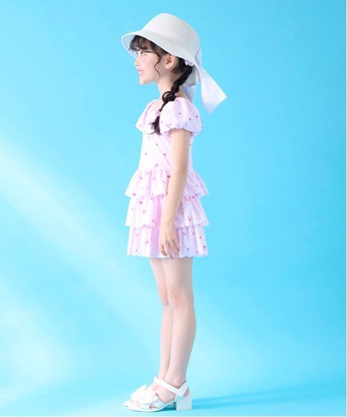 チェリーバスケット ワンピース うさぎ 水着 夏服 麦わら帽子ノーブランド 70％OFF】アンパサンド L276169-14M チェリー×ドットワンピース