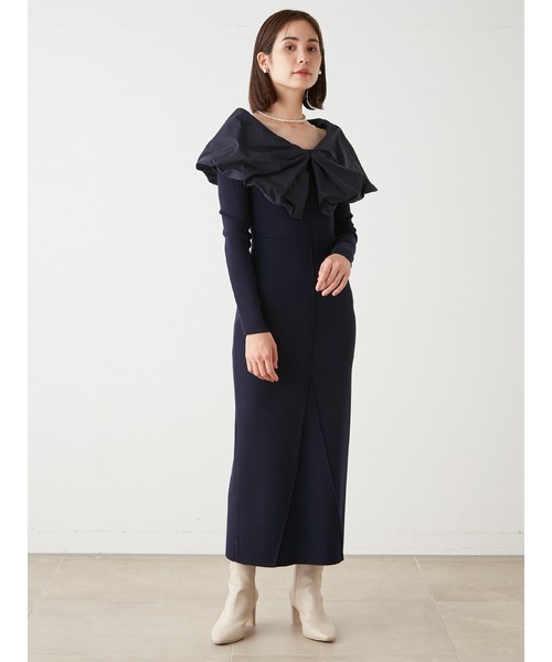 新品未使用SNIDEL今季秋物ニット付ワンピース１ SNIDEL（スナイデル） ニットワンピース 1 ピンク レディース