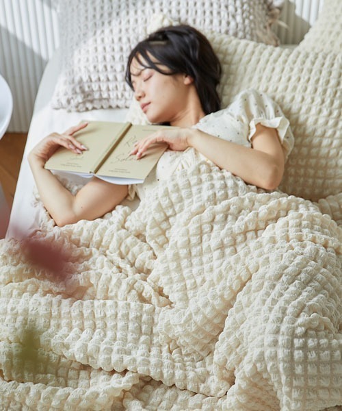 ブランケット ぽこくしゅケット ぽこぽこデザイン｜ハーフ 「furry