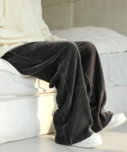 「neos」 コーデュロイパンツ LARGE ブラック メンズ_画像4