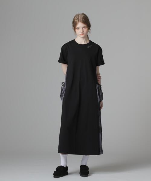 ワンピース AVIREX（アヴィレックス） ワンピース 半袖 PLEATED CAMO MIX GATHER