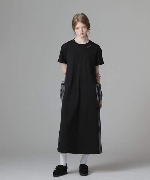 AVIREX ワンピース PLEATED CAMO MIX GATHER POCKET ONE PIECE