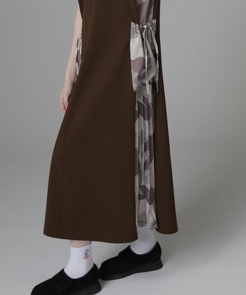 国内発送☆AVIREX☆PLEATED CAMO MIX GATHER POCKET ONE PIECE PLEATED CAMO MIX GATHER POCKET ONE PIECE/プリーツカモ