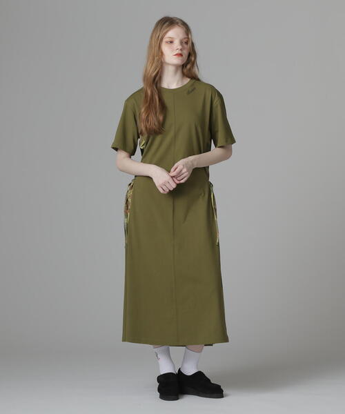 国内発送☆AVIREX☆PLEATED CAMO MIX GATHER POCKET ONE PIECE PLEATED CAMO MIX GATHER POCKET ONE PIECE/プリーツカモ