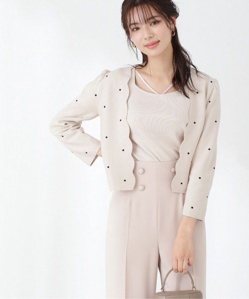 「PROPORTION BODY DRESSING」 ニットカーディガン MEDIUM ベージュ レディース