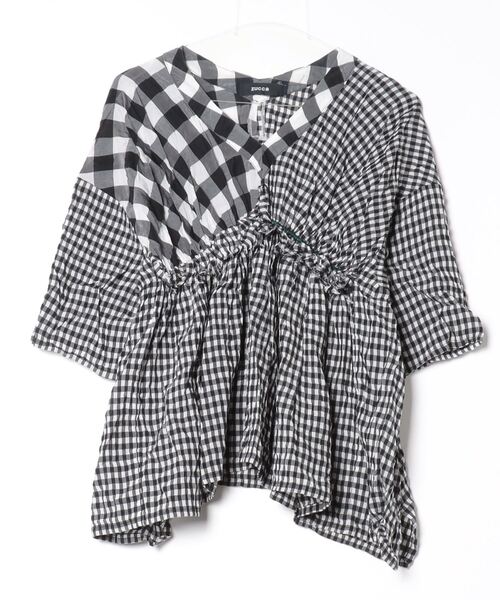 「ZUCCa」 半袖ブラウス M size ブラック レディース