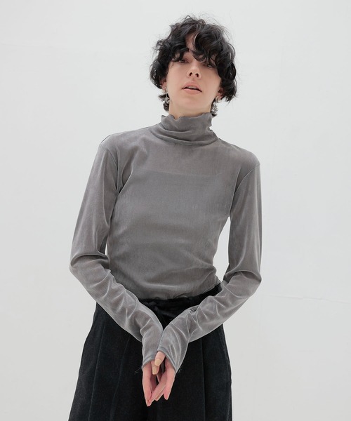 ドレスレイブ✨タートルニット DRESSLAVE（ドレスレイブ） tシャツ nylon tulle flocky turtleneck