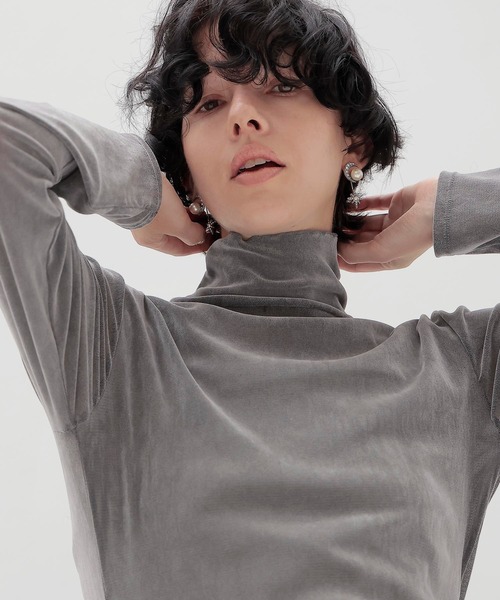 DRESSLAVE（ドレスレイブ） tシャツ nylon tulle flocky turtleneck