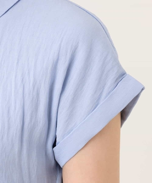 OFUON（オフオン） ワンピース 衿付きウエスト切り替えワンピース