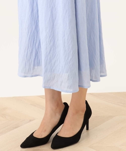 OFUON（オフオン） ワンピース 衿付きウエスト切り替えワンピース