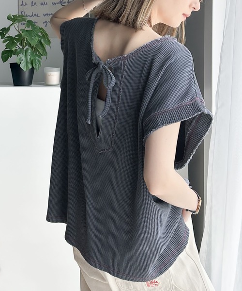 「Java」 半袖カットソー LARGE ブルー レディース
