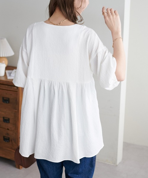 「DISCOAT」 7分袖チュニック MEDIUM ミント レディース
