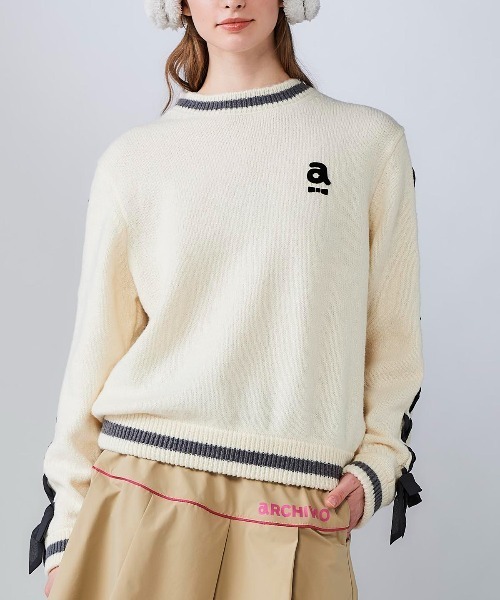 archivio レディース セーター archivio（アルチビオ） ニット セーター 「LADIES」ブレードリボン袖