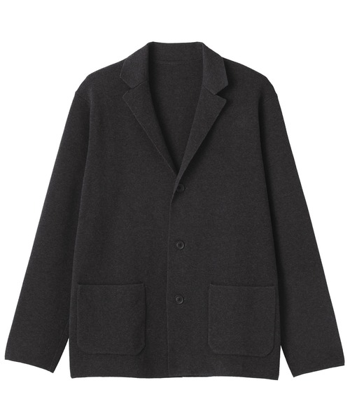 無印良品（MUJI） コート ジャケット 紳士 洗えるミラノリブ編み 