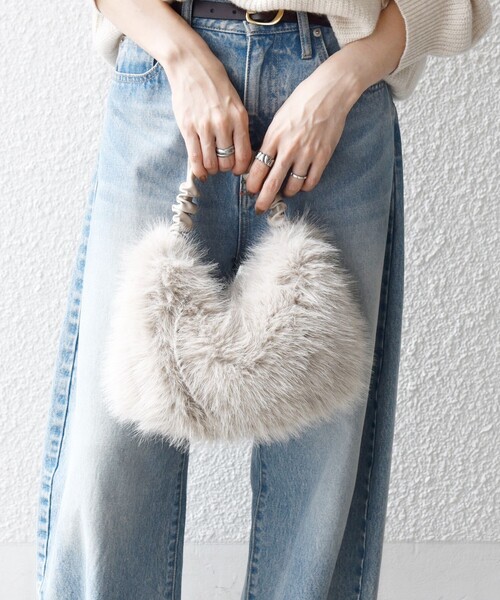 SHIPS any ショルダーバッグ バッグ any: 2WAY フェイクファー