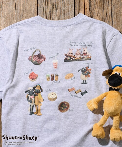 tシャツ Shaun the Sheep/ひつじのショーン 「Shaun the Sheep」フード バックプリントTシャツ/ひつじのショーン レディ
