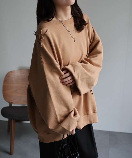 ap retro トレーナー スウェット ダメージ加工Big裏毛トレーナー