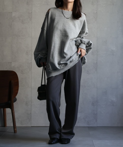 ap retro トレーナー スウェット ダメージ加工Big裏毛トレーナー