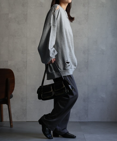 AP トレーナー ap retro トレーナー スウェット ダメージ加工Big裏毛トレーナー