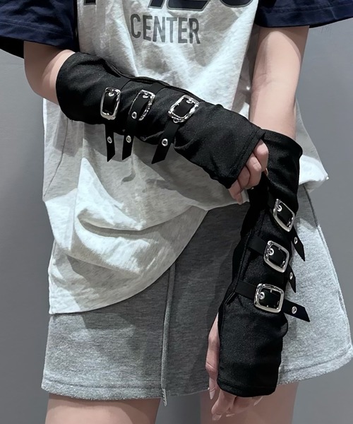 c.u.l アームカバー ベルト付き アームウォーマー アームカバー