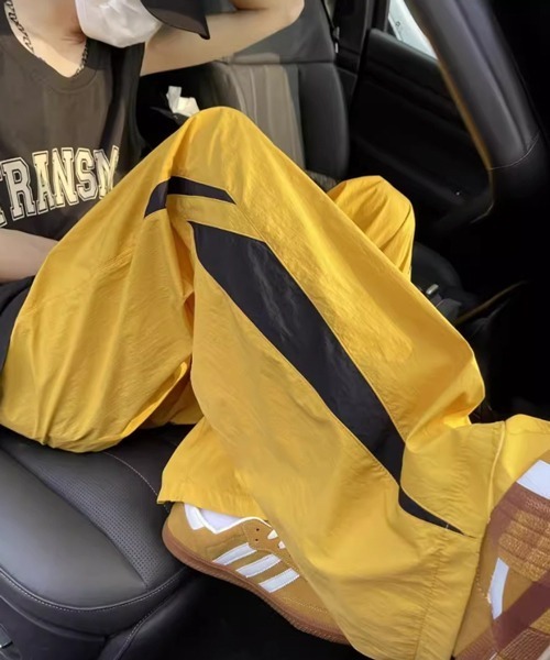 NOWLE（ノウル） イージーパンツ LARGE イエロー メンズ : ZOZOTOWN