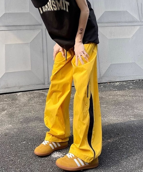 NOWLE（ノウル） イージーパンツ LARGE イエロー メンズ : ZOZOTOWN