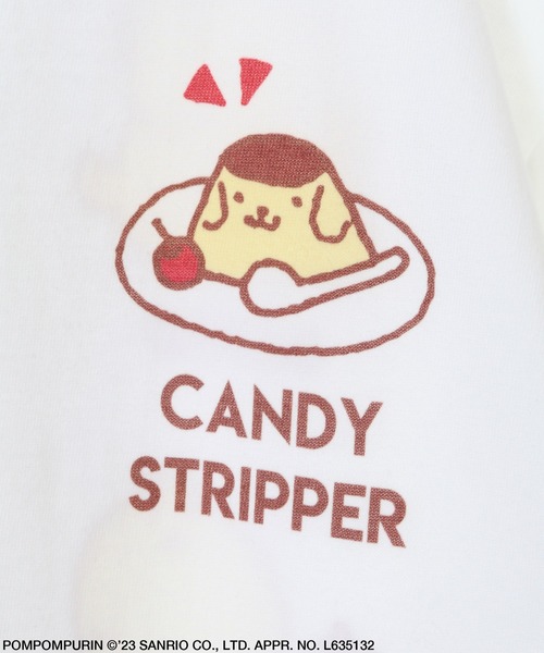 「Candy Stripper」 半袖Tシャツ 2 オフホワイト レディース_画像5