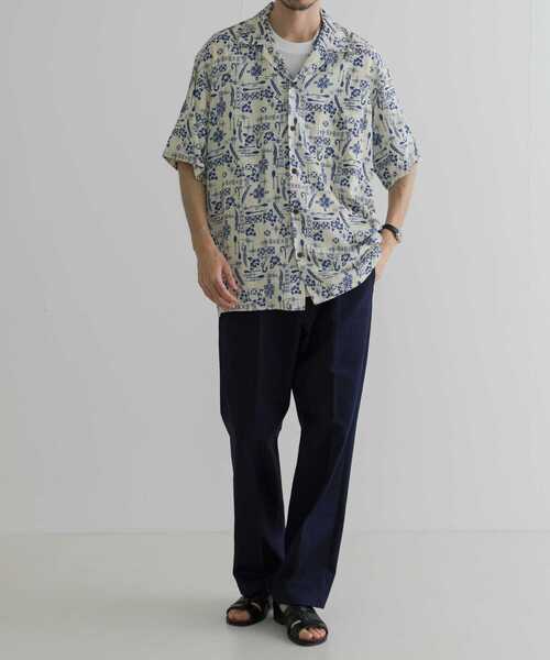 「TWO PALMS」 半袖シャツ MEDIUM ブラック系その他 メンズ_画像3