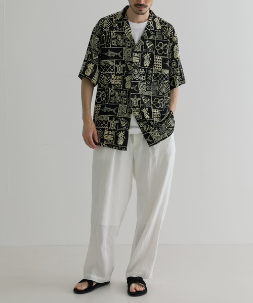 「TWO PALMS」 半袖シャツ MEDIUM ブラック系その他 メンズ_画像5