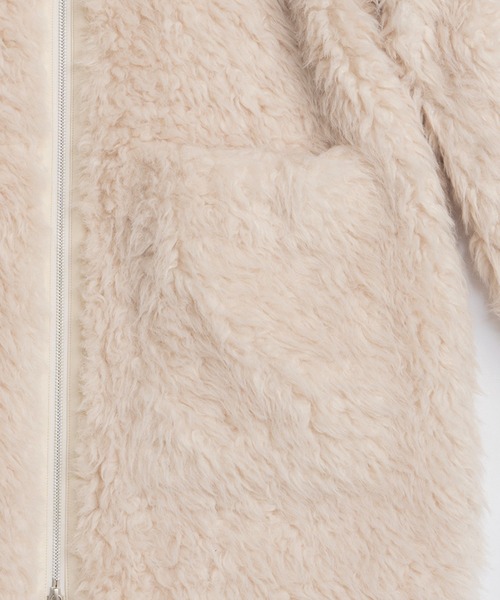 コート アウター シンセティックファーロングコート / Synthetic Fur Long Coat レディース メンズの画像