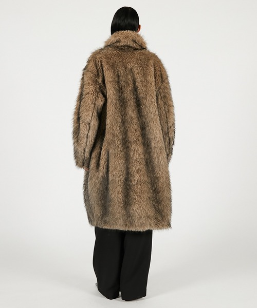 コート アウター シンセティックファーロングコート / Synthetic Fur Long Coat レディース メンズの画像