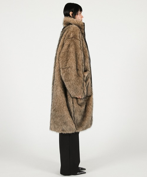 コート アウター シンセティックファーロングコート / Synthetic Fur Long Coat レディース メンズの画像