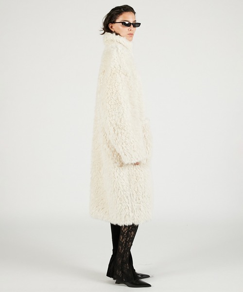 コート アウター シンセティックファーロングコート / Synthetic Fur Long Coat レディース メンズの画像