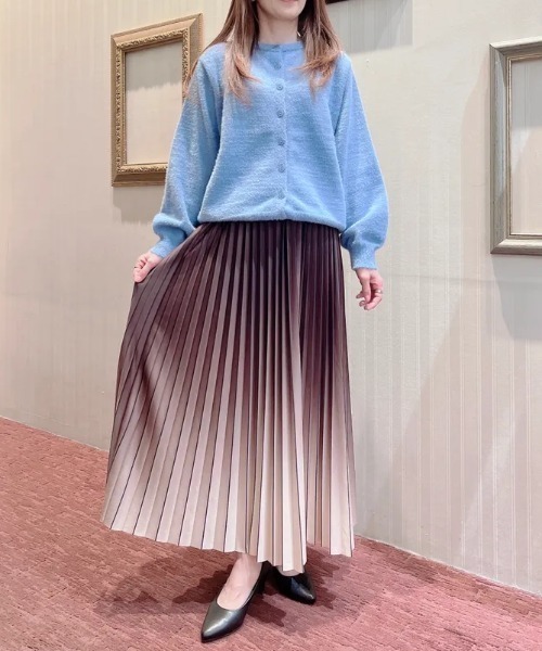 m．f．エディトリアル（m．f．editorial）/【グラデーション プリーツ】m．f．エディトリアル ロングスカート m.f.editorial（エムエフエディトリアル） スカート 「グラデーション