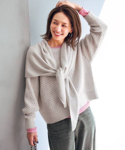 美品 UNFILO アンフィーロ 洗える スプリングコットンニット 洗える】スプリングコットンニット / UNFILO | ファッション通販