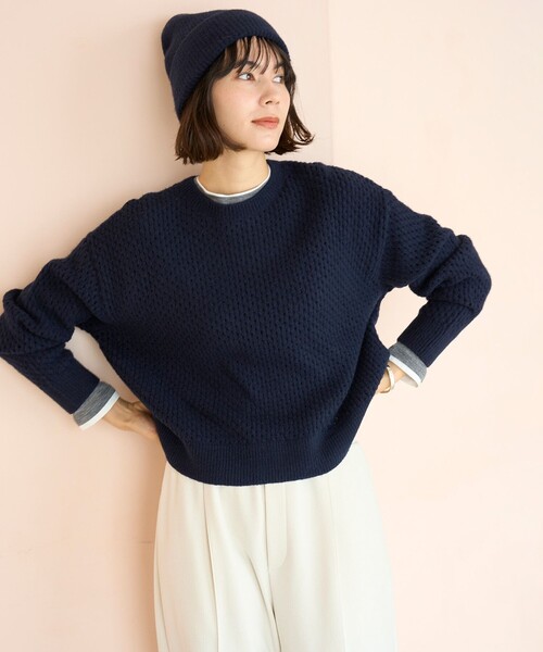 美品 UNFILO アンフィーロ 洗える スプリングコットンニット 洗える】スプリングコットンニット / UNFILO | ファッション通販
