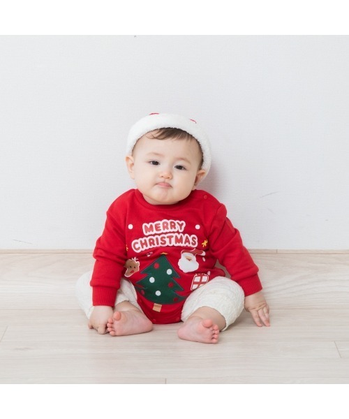 ベビーザらス ベビー服 ロンパース クリスマス ダルマオール 裏毛