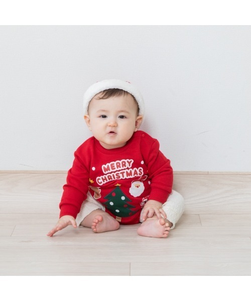 ベビーザらス ベビー服 ロンパース クリスマス ダルマオール 裏毛