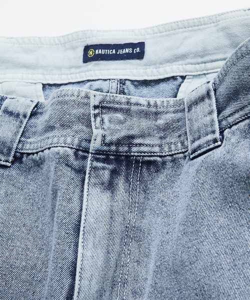 「NAUTICA」 デニムハーフパンツ SMALL ネイビー メンズの画像