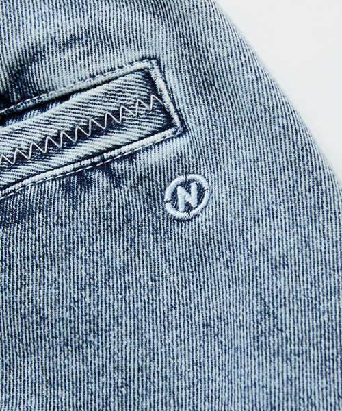 「NAUTICA」 デニムハーフパンツ SMALL ネイビー メンズの画像