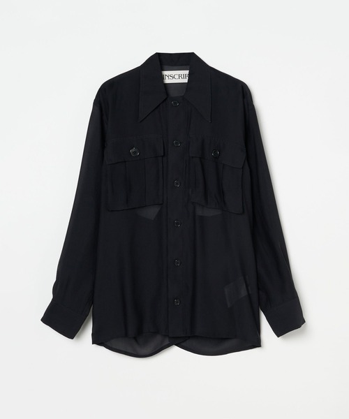 ブルゾン アウター Sheer Satin Millitary Jacket メンズの画像