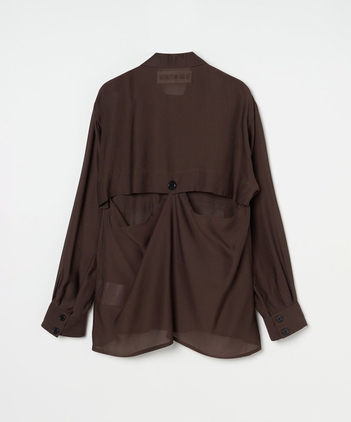 ブルゾン アウター Sheer Satin Millitary Jacket メンズの画像