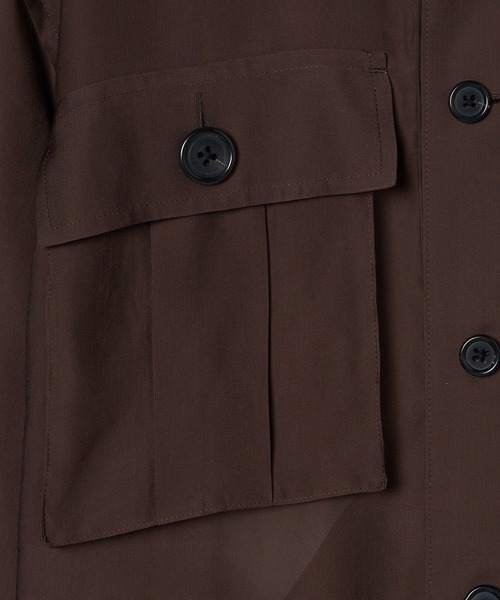 ブルゾン アウター Sheer Satin Millitary Jacket メンズの画像