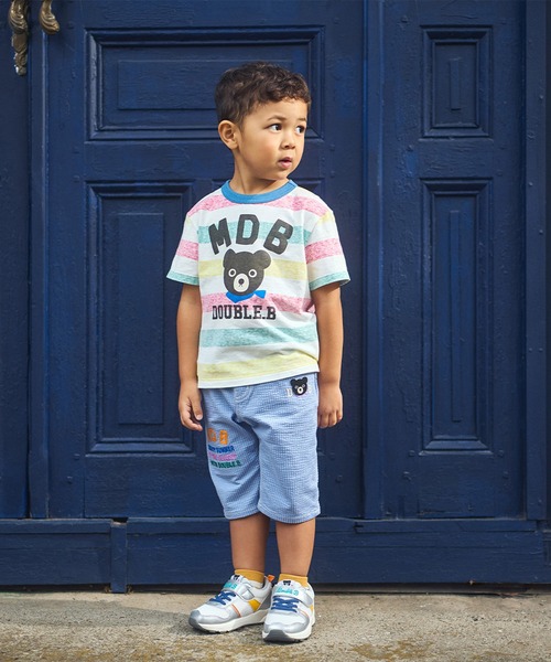 wb パンツ ストレッチサッカーニットの6分丈パンツ キッズ 子供服