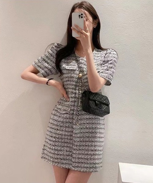 「SpRay」 半袖ワンピース FREE グレー レディース_画像7