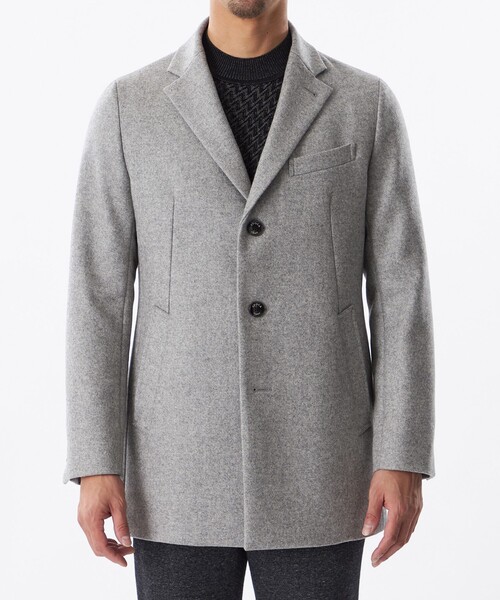 【EPOCA UOMO】 未使用 エポカウォモ リングツィードチェスターコート EPOCA UOMO】 未使用 エポカウォモ リングツィードチェスターコート