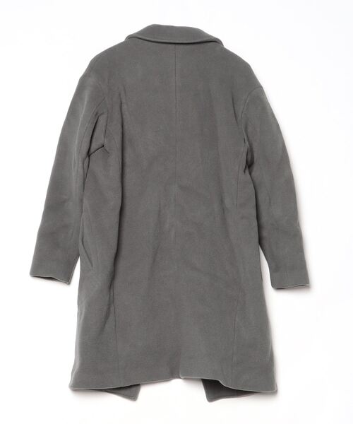 【美品】ウィムガゼット　チェスターコート　ダークグレー Whim Gazette（ウィム ガゼット） チェスターコート フリ- グレー
